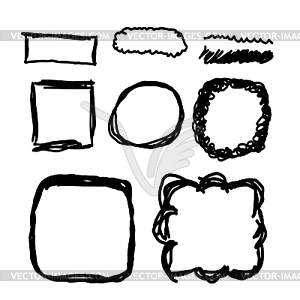 Frames, lines and circle collection - vector clip art