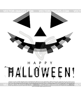 Halloween background with pumpkins lantern - vector image