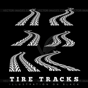 Tire track background - vector clip art