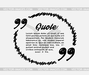 Drawn quotes and frame - vector clip art