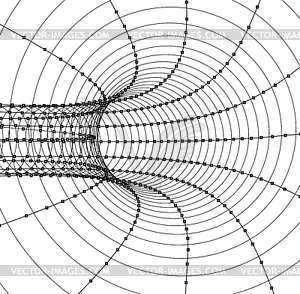 Three-dimensional abstract tunnel or tube - vector clip art