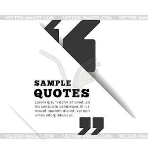 Quote blank template - vector clipart
