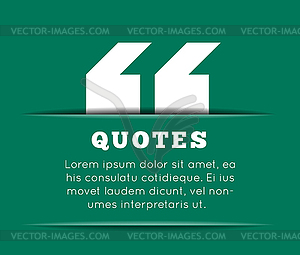 Quote blank template - vector clipart