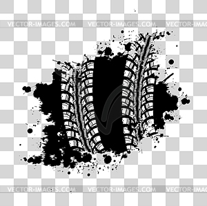 Tire track background - vector clipart