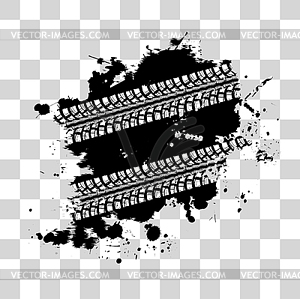 Tire track background - vector clip art