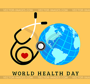 World Heart Day Background - vector clipart