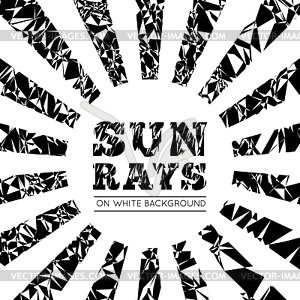 Sun rays background - vector image