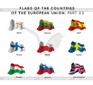 Flags of EU countries - stock vector clipart