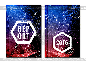 Annual report cover template - vector image