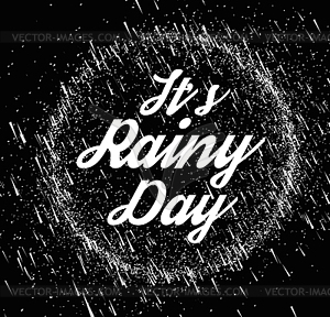 Rainy sky - vector clipart