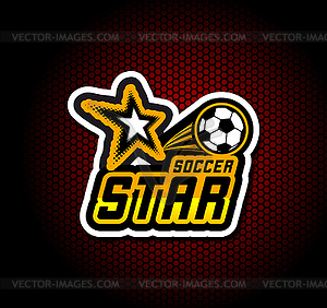 Soccer badge logo template, football design - vector EPS clipart