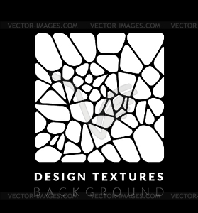 Abstact voronoi design background - white & black vector clipart