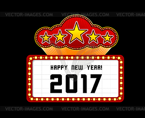 New Year marquee 2017 - vector image