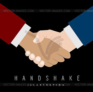 Handshake - color vector clipart