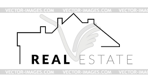 Real estate logo - vector image