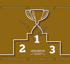 Pedestal thin line icon - royalty-free vector image