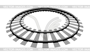 Railroad tracks llustration - vector clipart