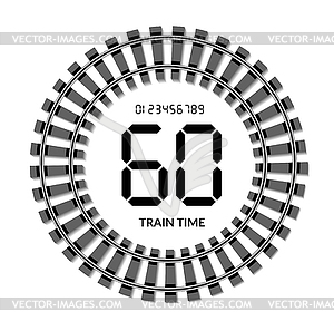 Railway clocks - vector clip art