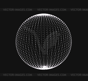 Abstract 3D sphere spiral shape - vector image