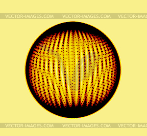 Abstract 3D sphere spiral shape - vector clipart