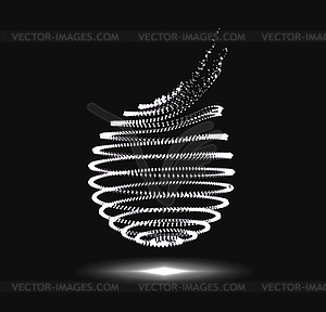 Abstract 3D sphere spiral shape - vector EPS clipart
