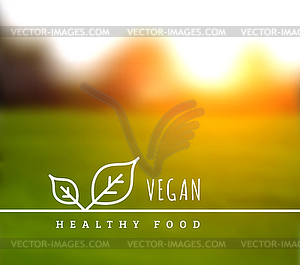 Concept of natural vegetarian health food - vector clip art