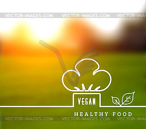 Concept of natural vegetarian health food - vector image