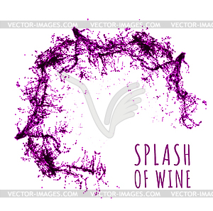 Red wine splash - vector clipart