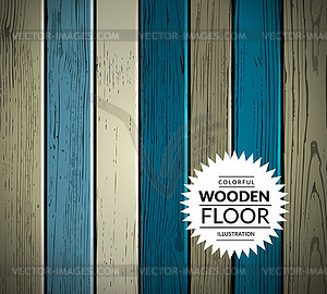 Colorful wooden background - vector clip art