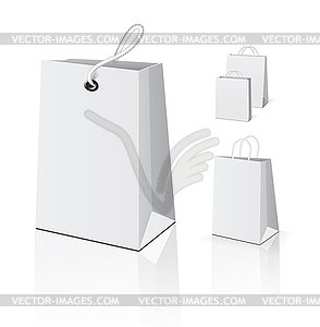 Empty Shopping Bag set - vector clipart