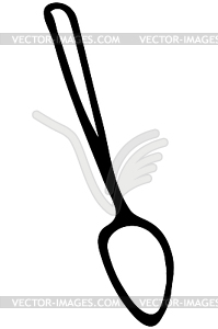 Sketch of teaspoon - vector clip art