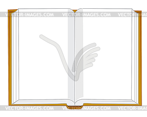 Openning book - color vector clipart