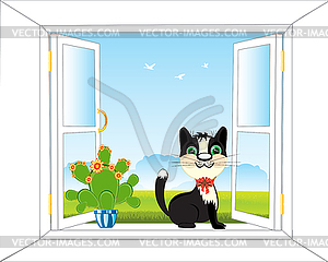 Window in nature - vector clip art