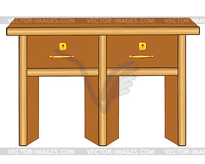 Wooden table - vector image