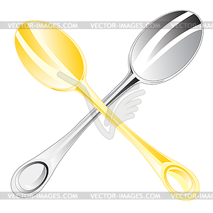 Two spoons - vector clipart