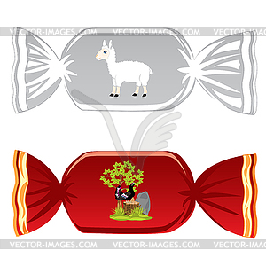 Sweetmeats in cover - vector image