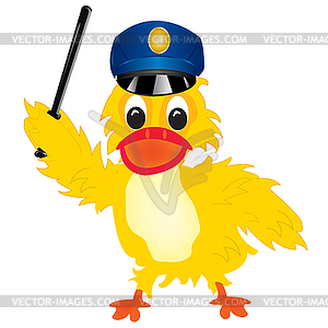 Duck police - vector clip art