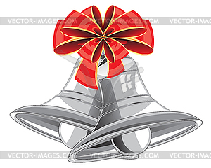 Bow and campanulas - vector clipart