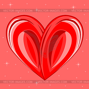 Decorative background with heart - vector clipart