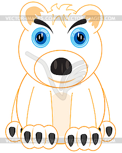 Animal polar bear - vector clip art