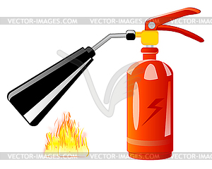 Tool for stewing of fire - vector clipart
