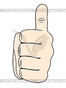 Gesture by hand - vector clip art