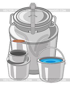 Capacities for liquid - vector clipart