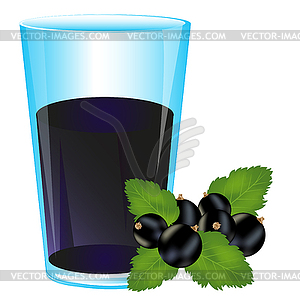 Juice of berry currant - vector clip art