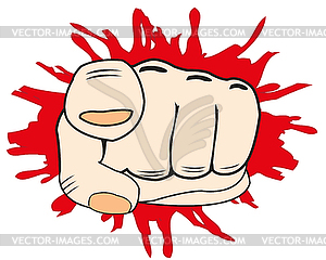 Index finger of person - vector image