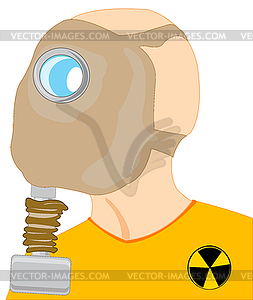 Persons in gas mask - vector clip art