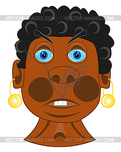 Portrait african - vector clipart