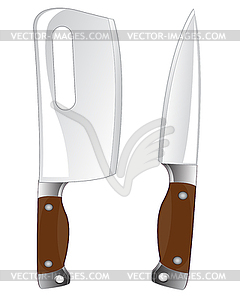Knife and cutlass - vector clip art