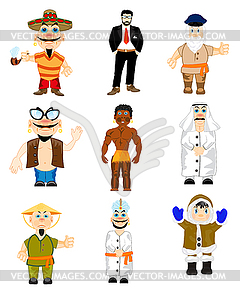 People to nationality miscellaneous - vector image