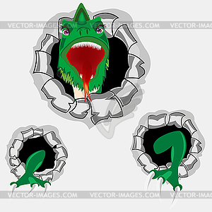 Dragon of hole - vector clip art